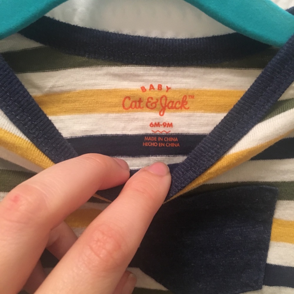 Cat & Jack striped onesie - Picture 3 of 4